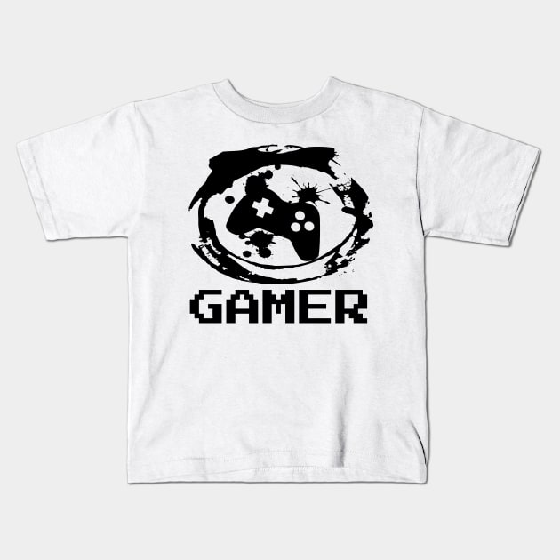 Gamer, player, gaming, controller Kids T-Shirt by IDesign23